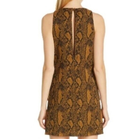 Joie Shift Dress XXS yellow and black animal print, oversized, sleeveless, good - Picture 8 of 8